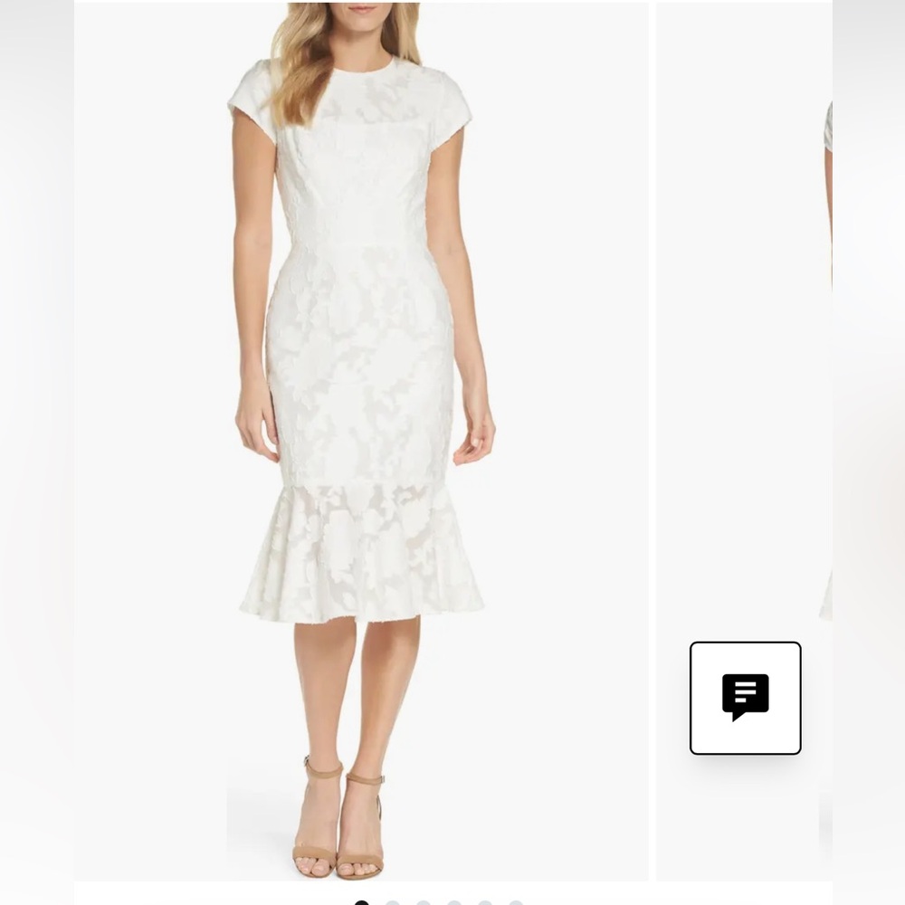 Maggy London Lace Flare Hem Midi Dress size 6